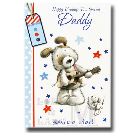 19cm - .. To A Special Daddy - Dog Guitar - JK