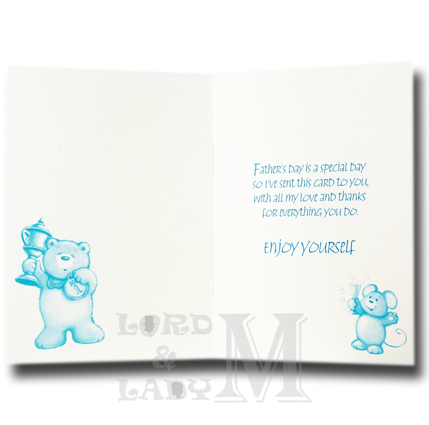 19cm - For My Husband Wth Love On .. - Blue - DGC