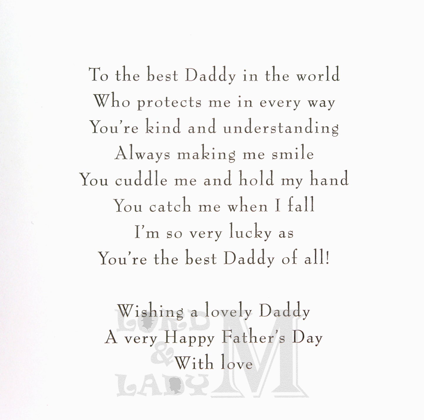 23cm - To My Lovely Daddy - JK