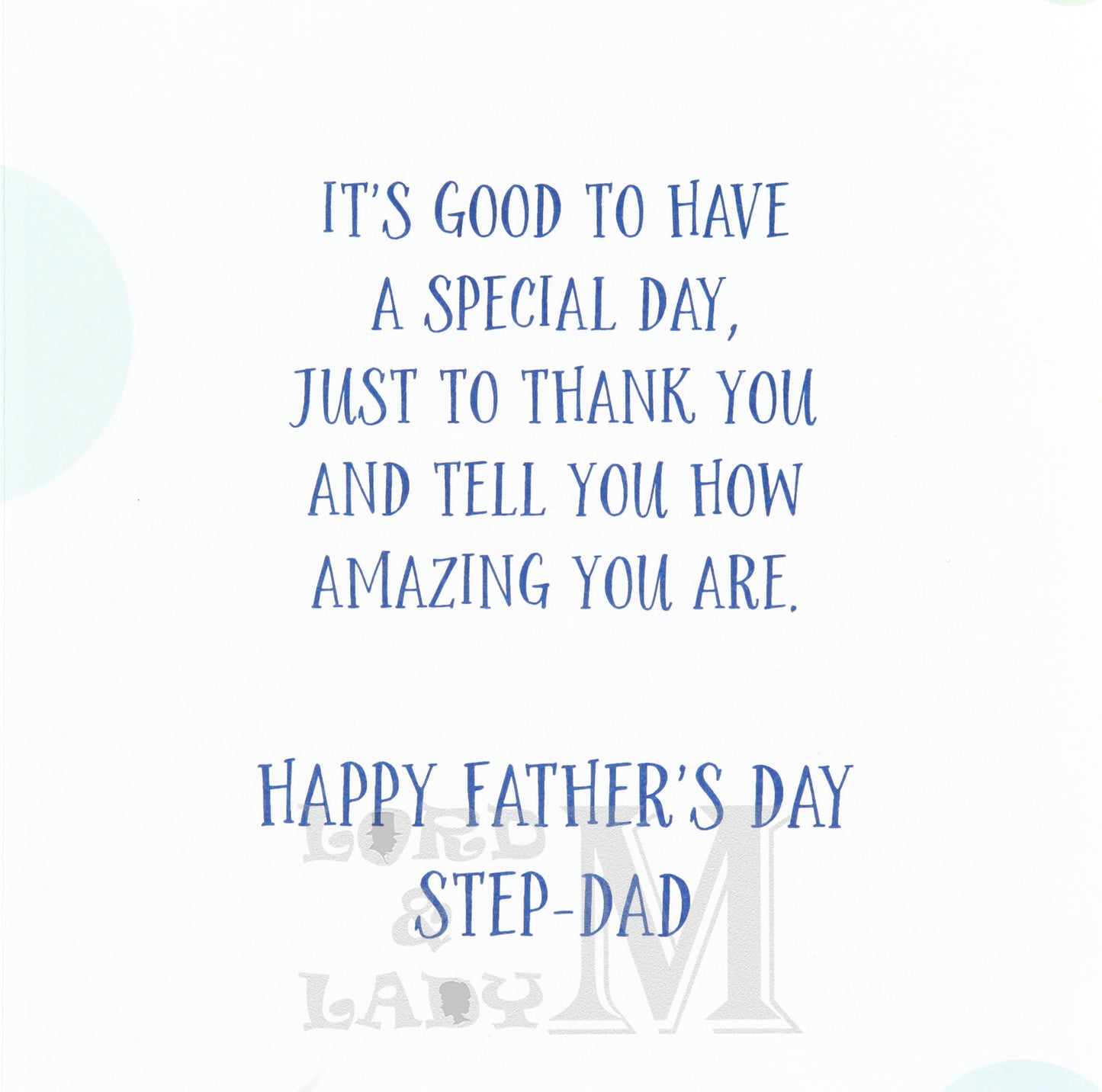 19cm - Happy Father's Day Step-Dad Have The ..- JK