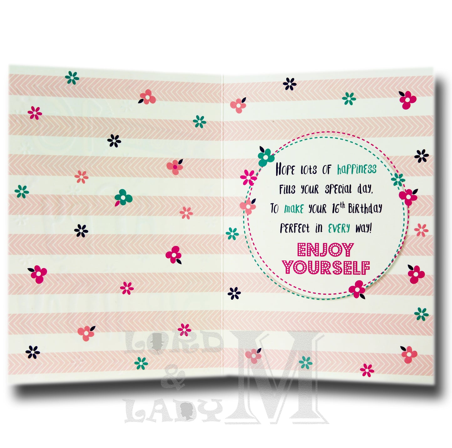 19cm - You're 16 Happy Birthday - Pink Purple - BG