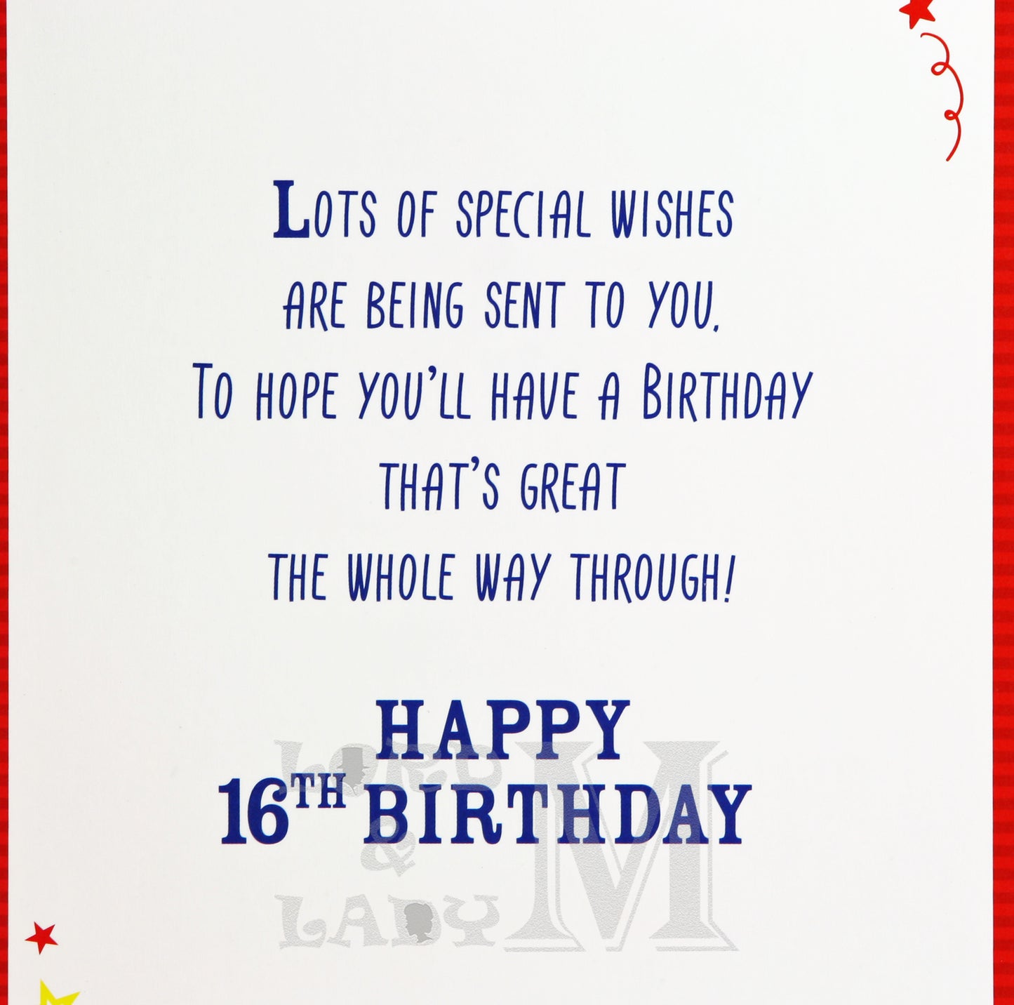 19cm - You're 16 - Blue Red - BGC