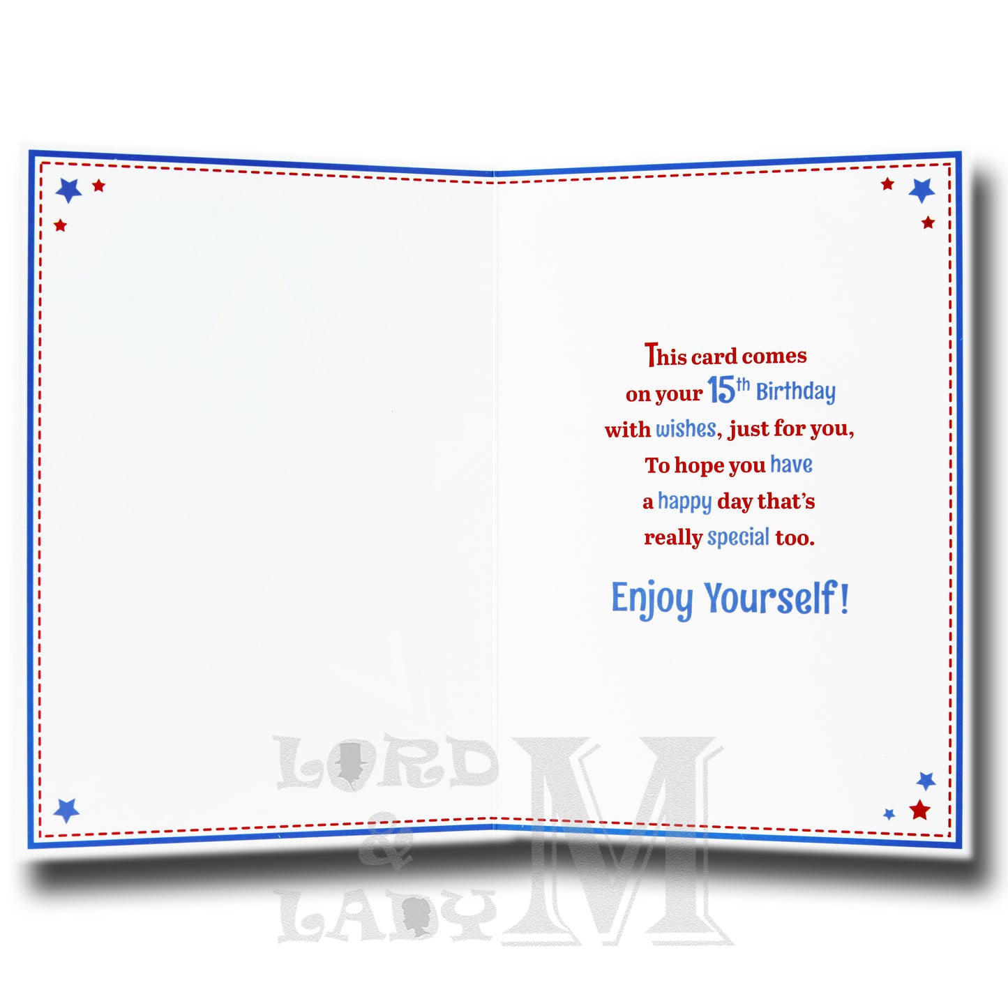 19cm - 15 - Red Numbers Big Blue Star - BGC