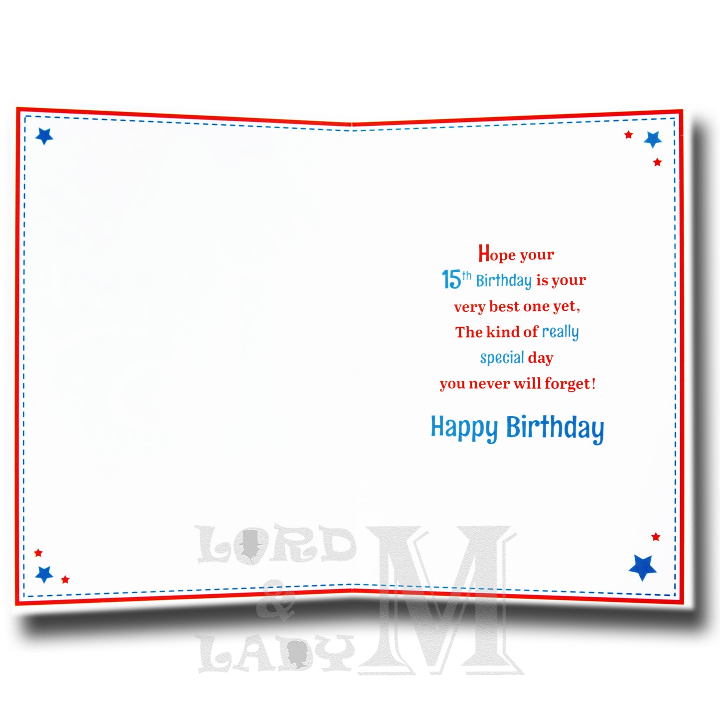 19cm - 15 - Blue Numbers Striped Star - BGC