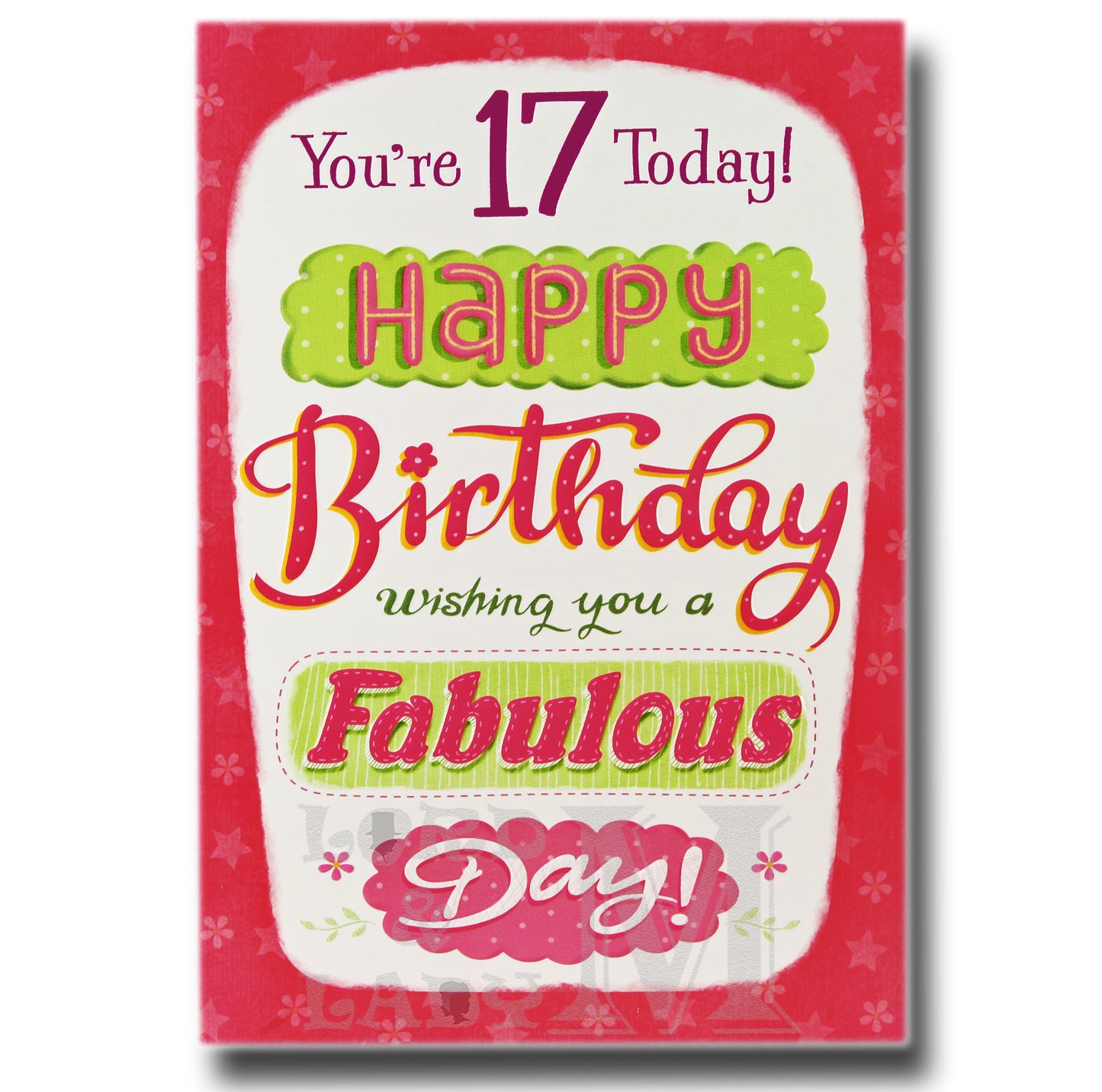 19cm - You're 17 Today! Happy Birthday - Pink - BG