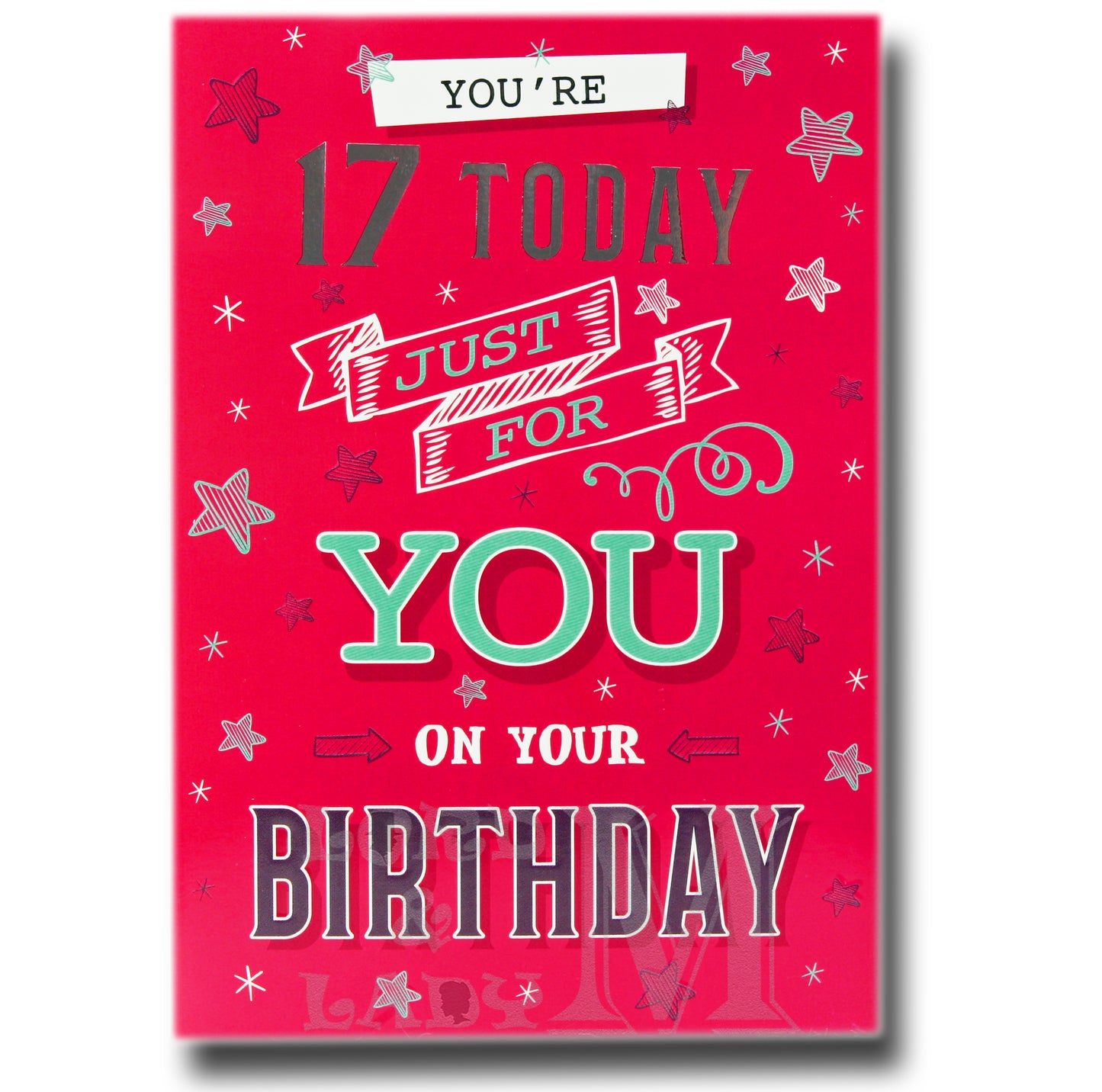 19cm - You're 17 Today Just For You On - Red - BGC