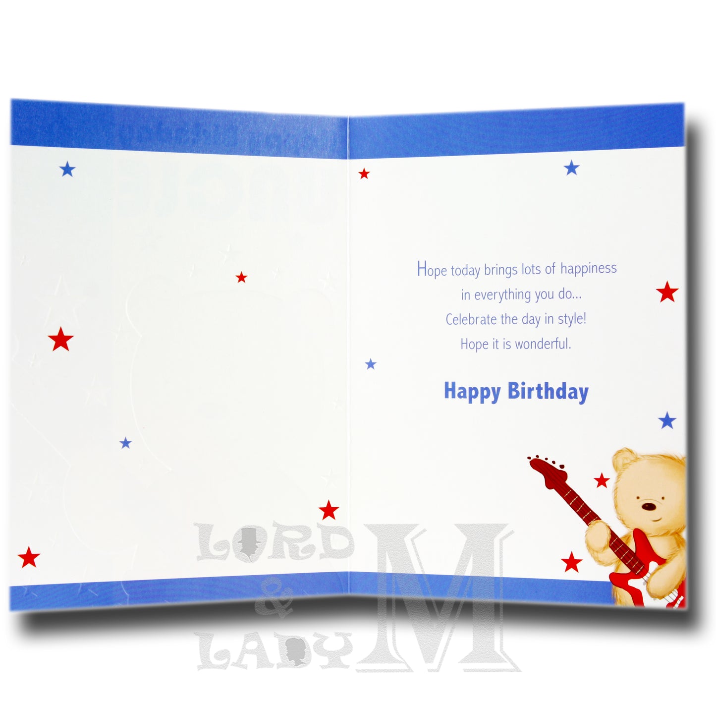 19cm - Happy Birthday Uncle - Blue Card Guitar - DGC