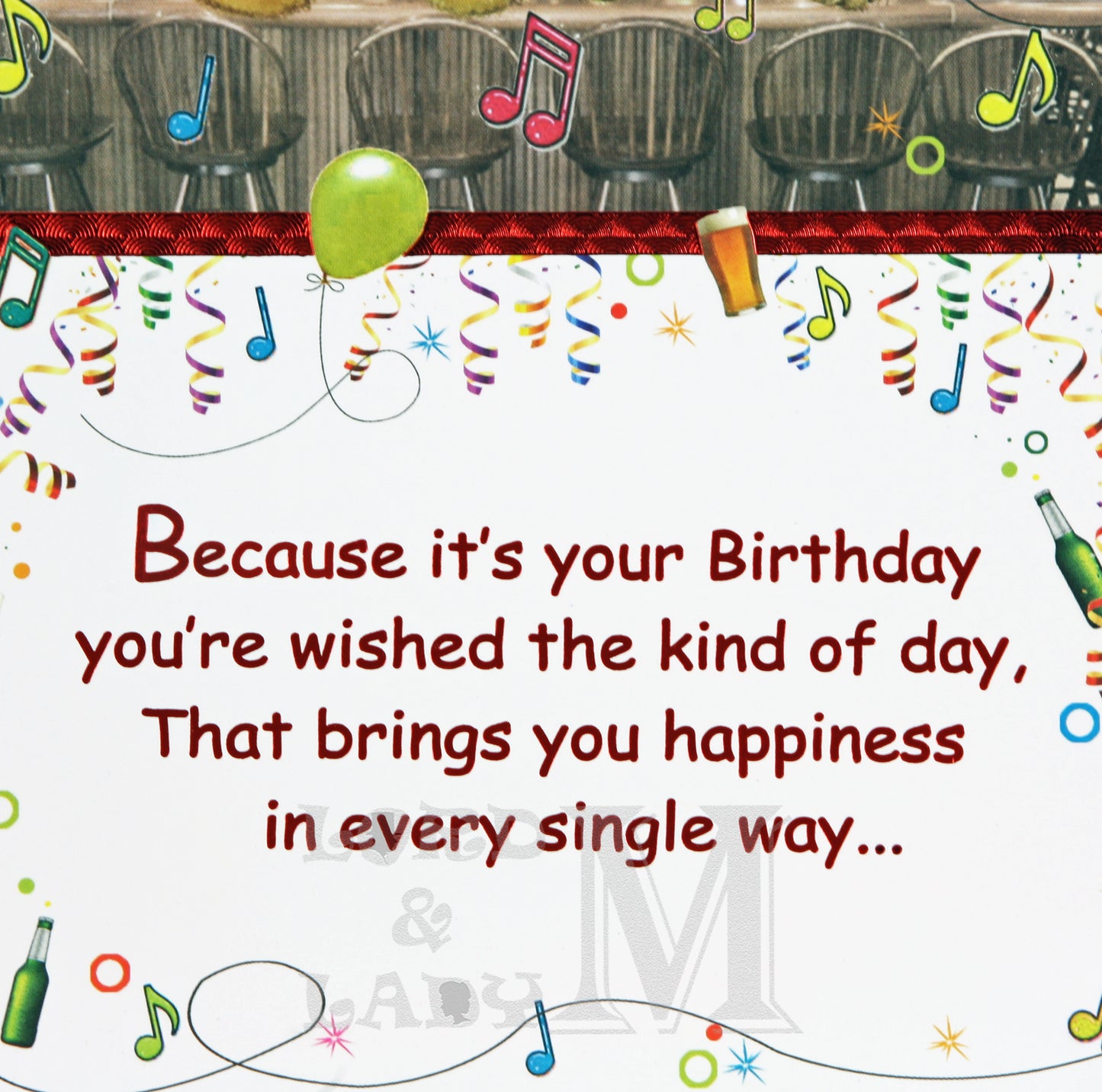 23cm - Happy Birthday Husband Because It's .. - BGC