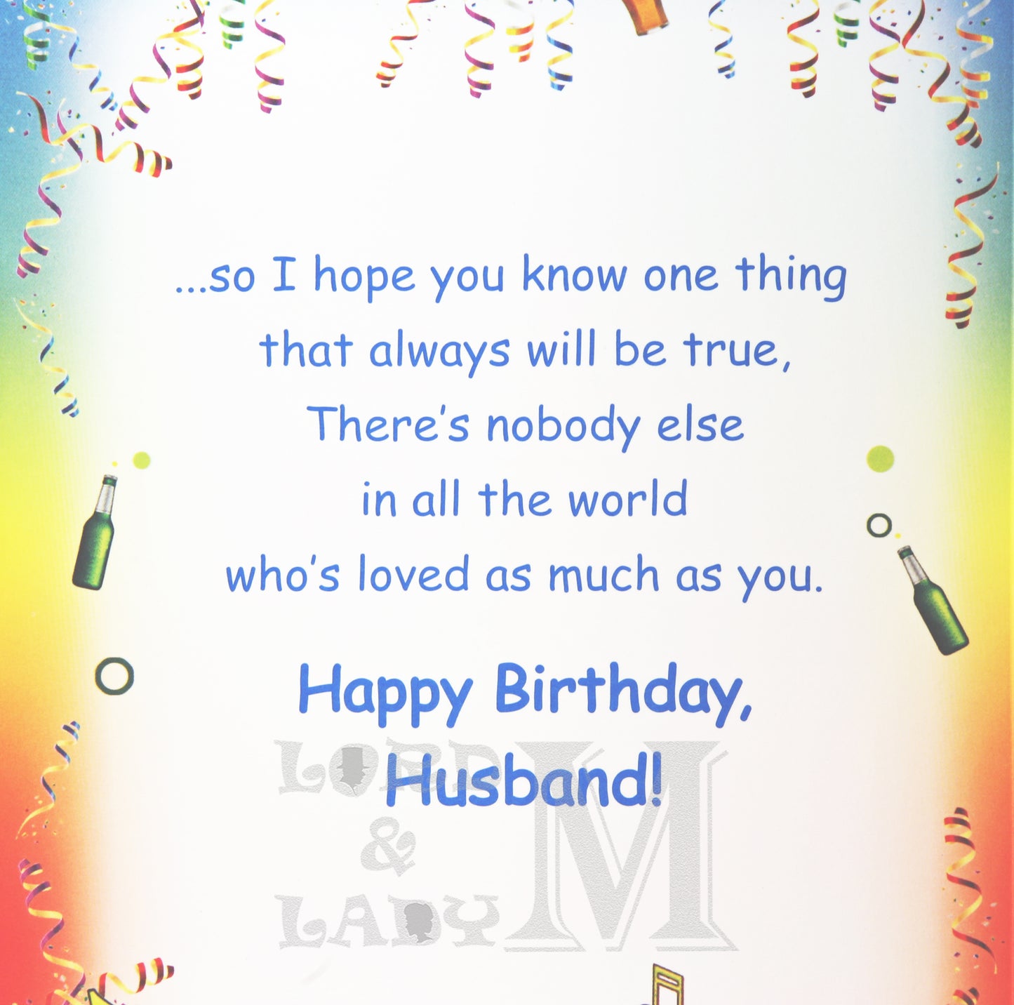 23cm - Happy Birthday Husband Because It's .. - BGC