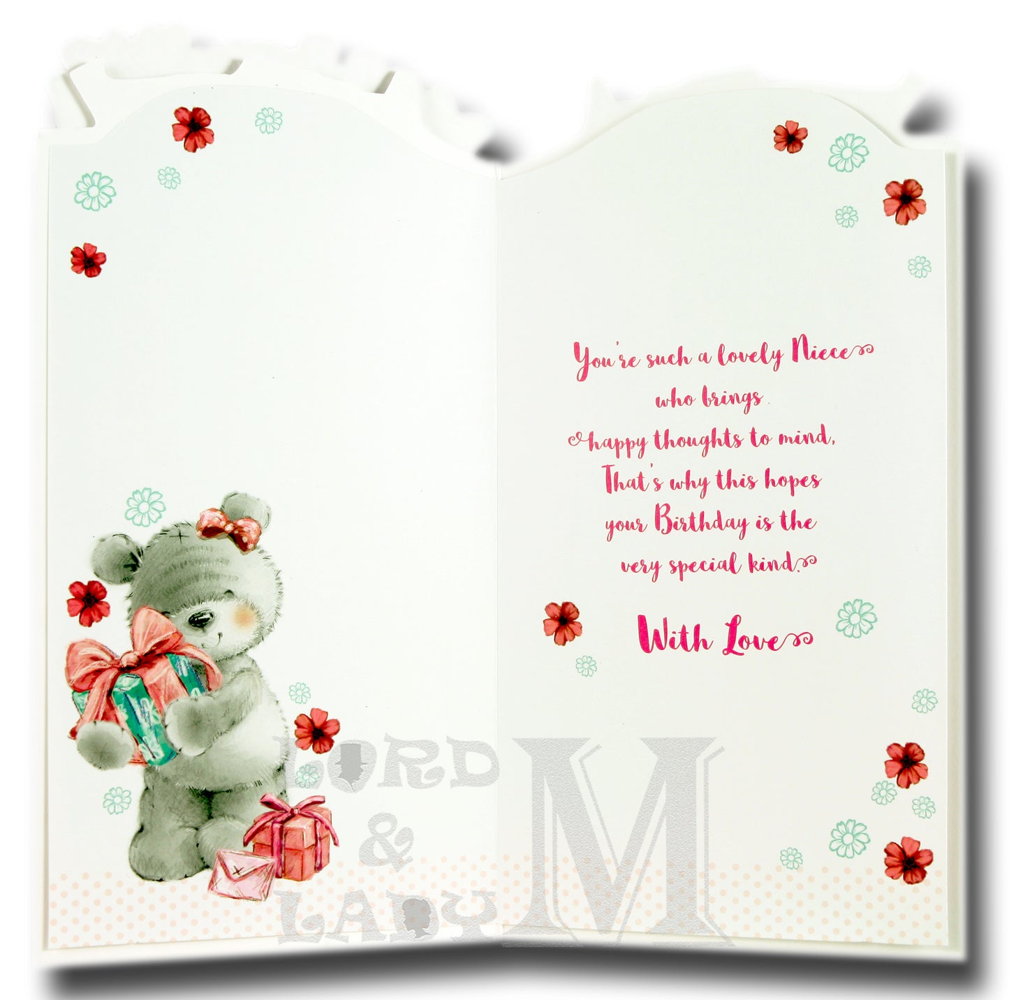 23cm - Birthday Wishes Niece - Bear Gift - BGC