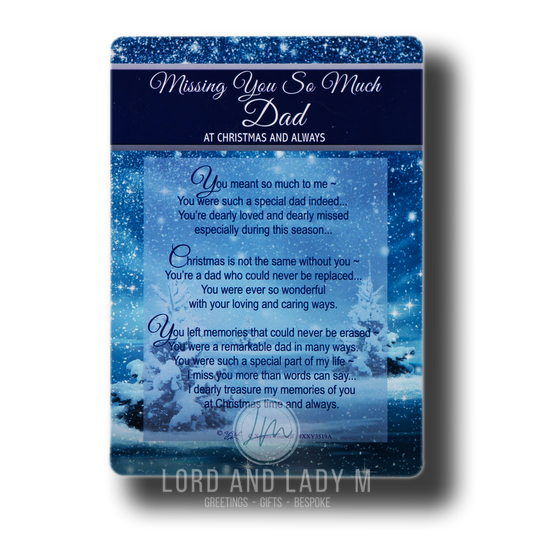 15cm - Missing You So Much, Dad At Christmas - BGC