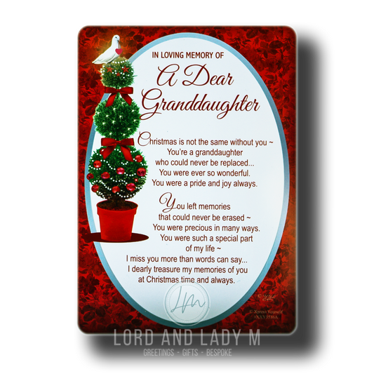 15cm - ... Memory Of A Dear Granddaughter - JK