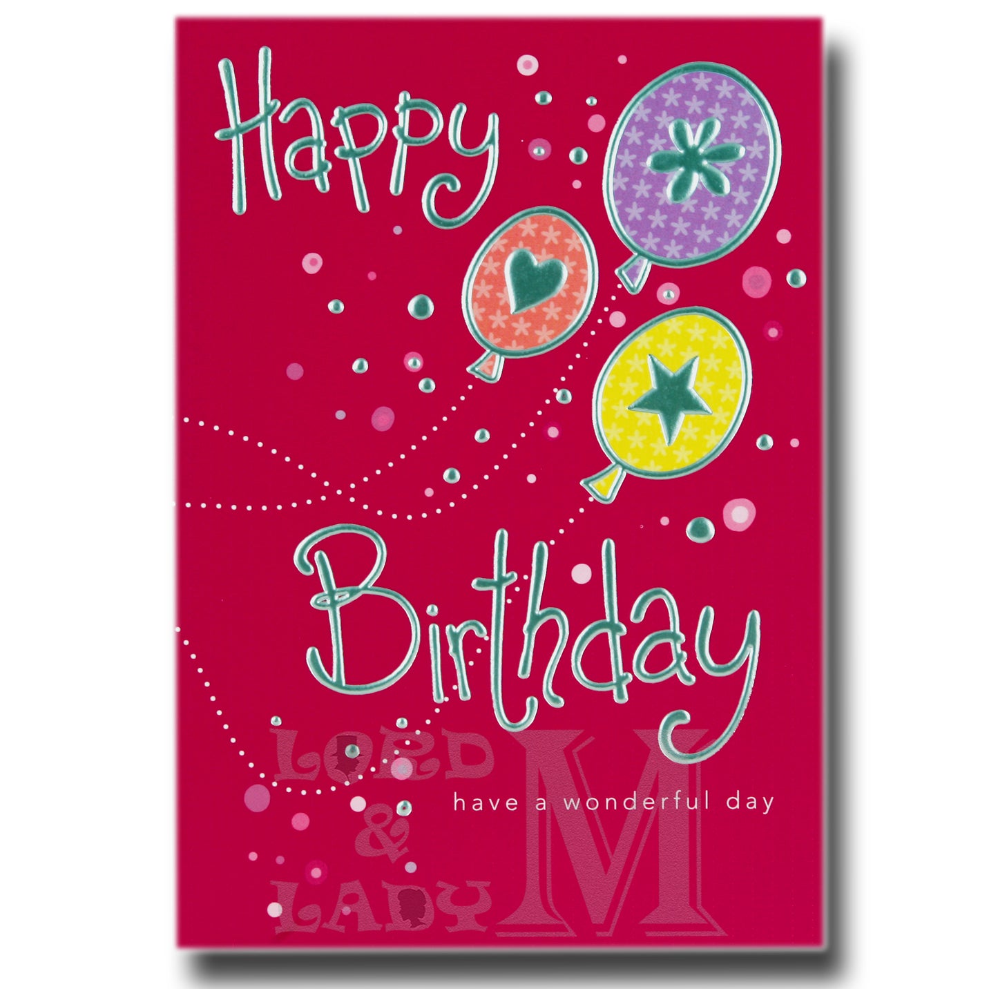 18cm - Happy Birthday Have A Wonderful Day - 3 Balloons - E