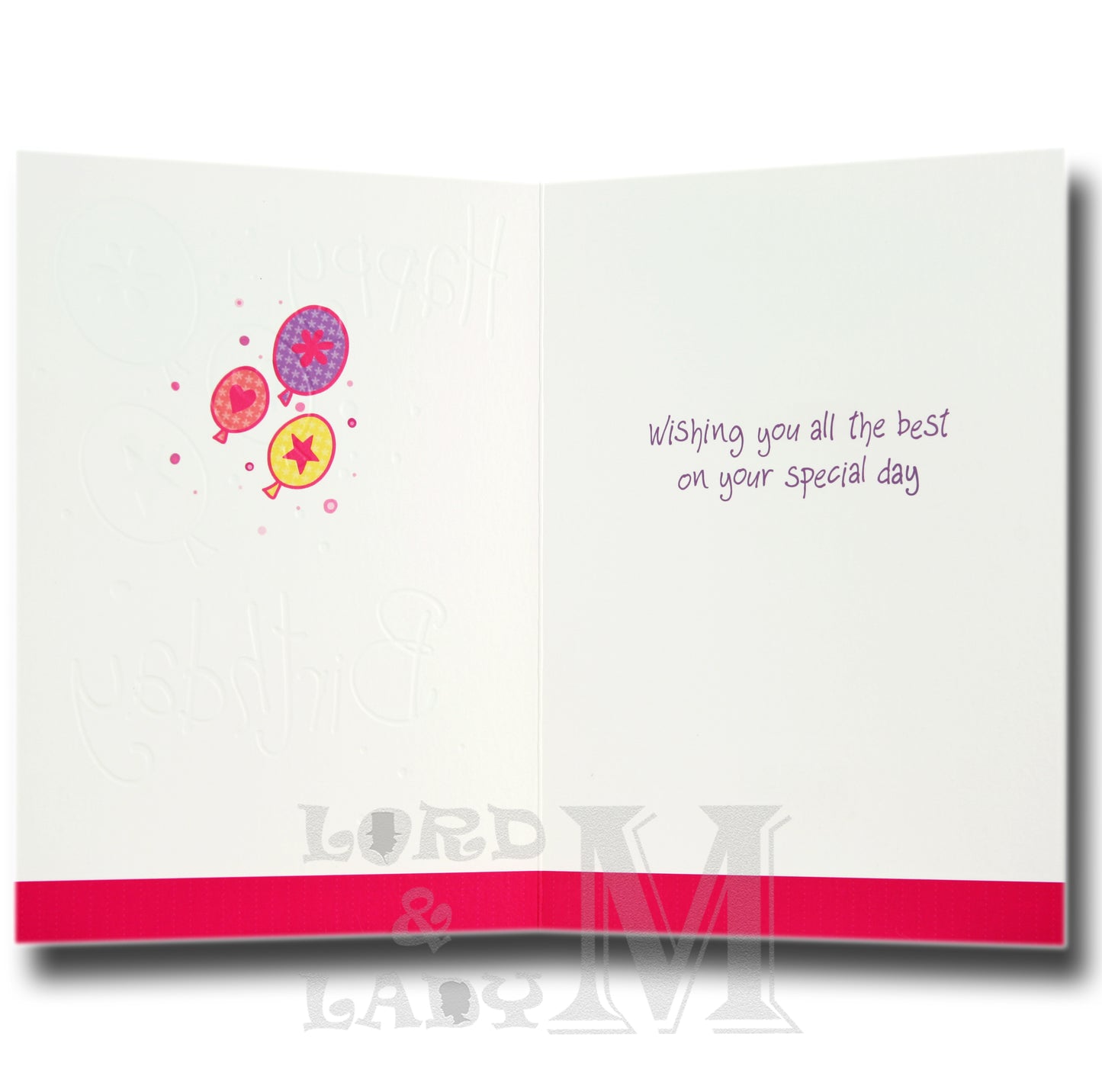 18cm - Happy Birthday Have A Wonderful Day - 3 Balloons - E