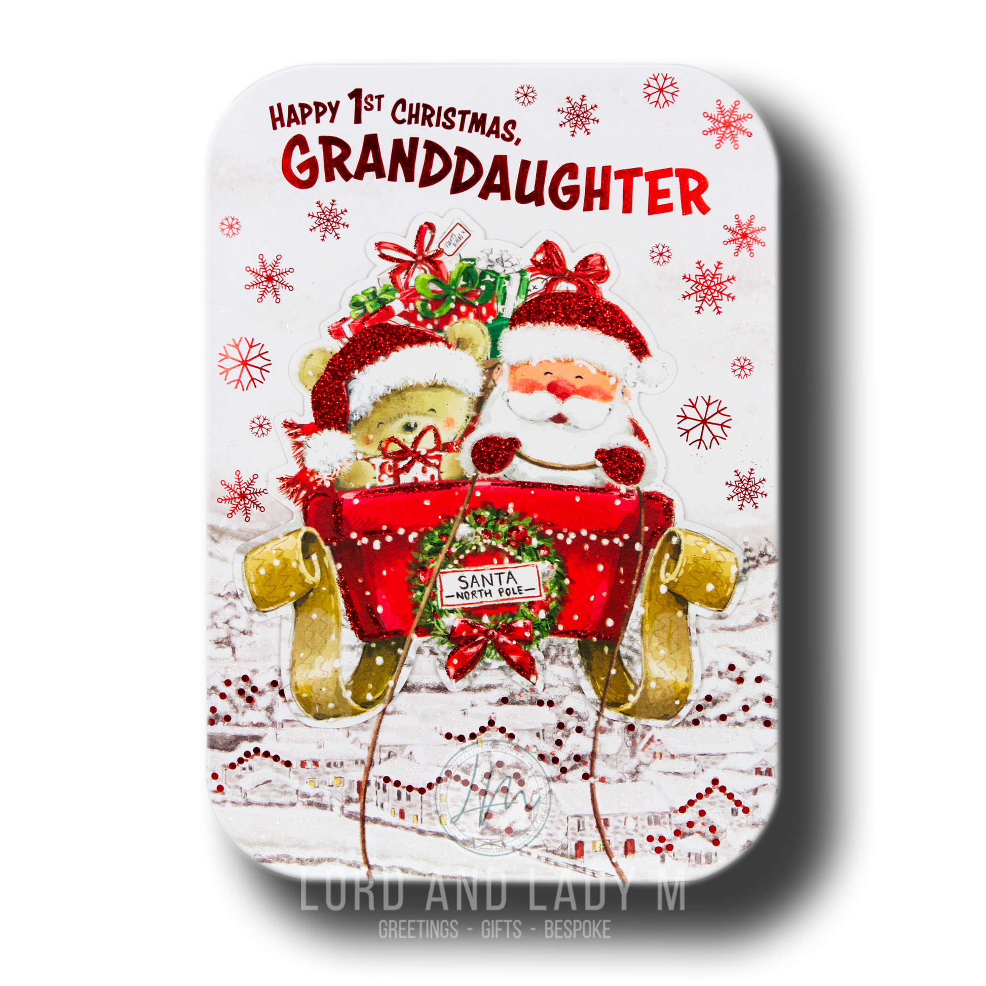 25cm - Happy 1st Christmas Granddaughter - Lge -BG