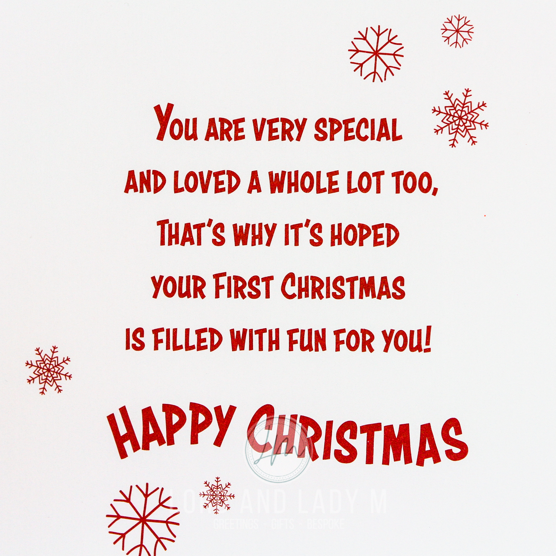 25cm - Happy 1st Christmas Granddaughter - Lge -BG