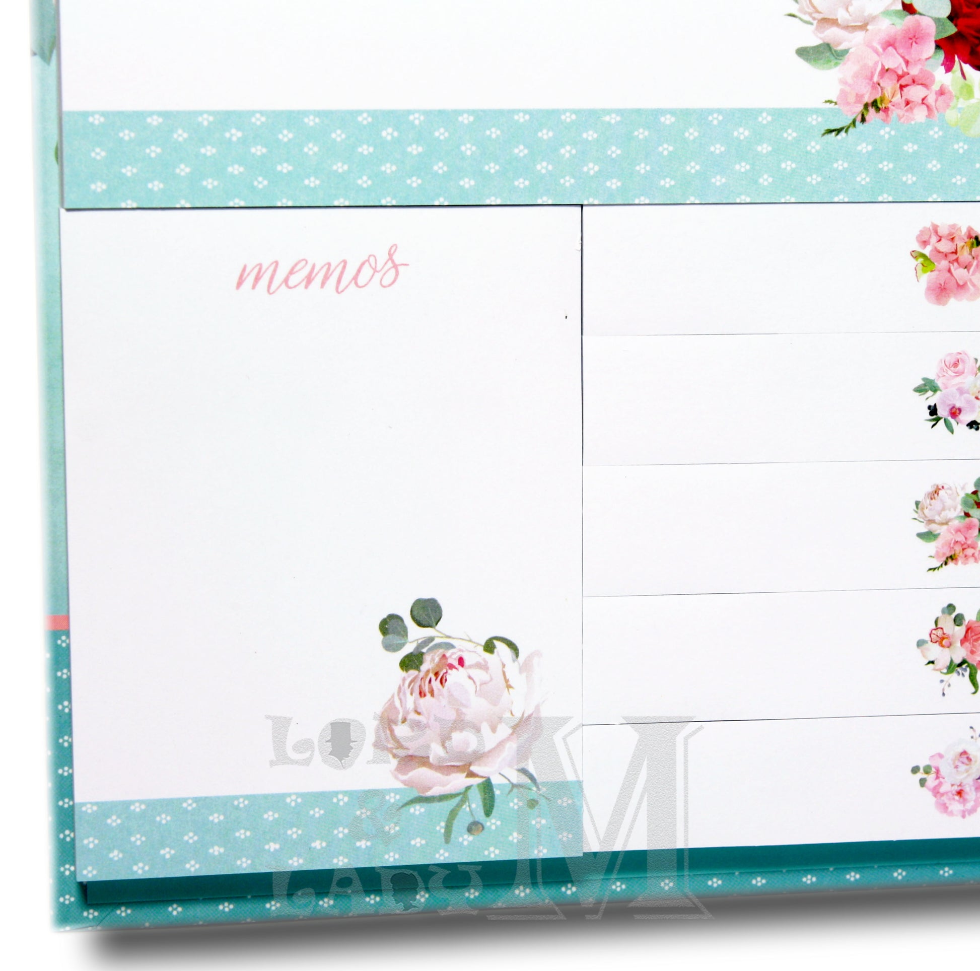 Belles Fleures Sticky Notes Folder - Sticky Notes Memo Pad
