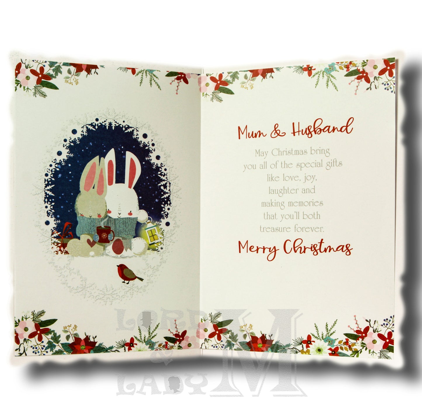23cm - Mum & Husband At Christmas With Love - GH