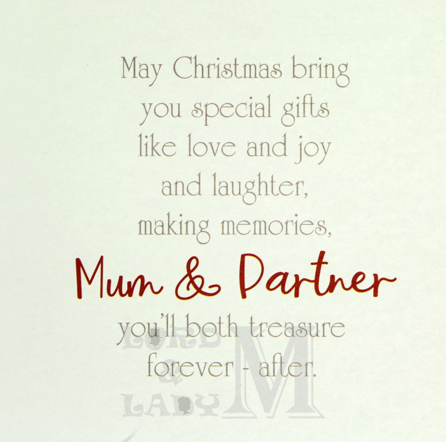 27cm - Mum & Partner At Christmas - Lge Let - GH