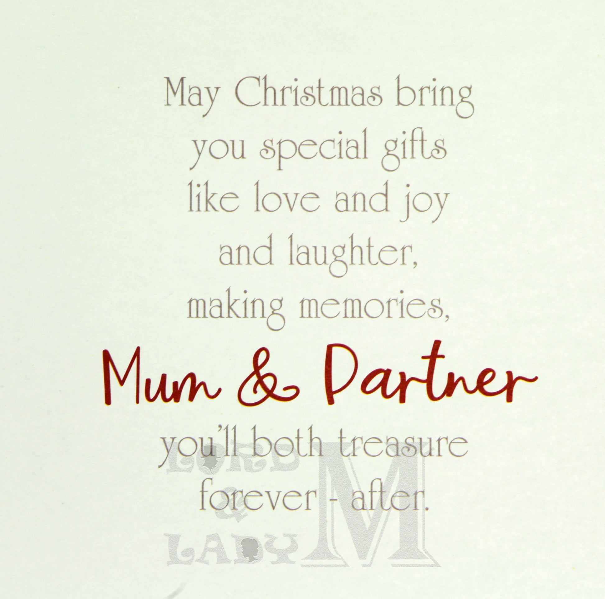 27cm - Mum & Partner At Christmas - Lge Let - GH