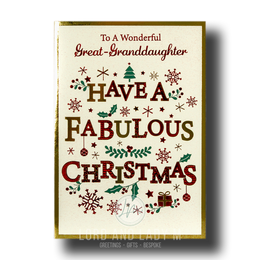 19cm - To A Wonderful Great-Granddaughter - BGC