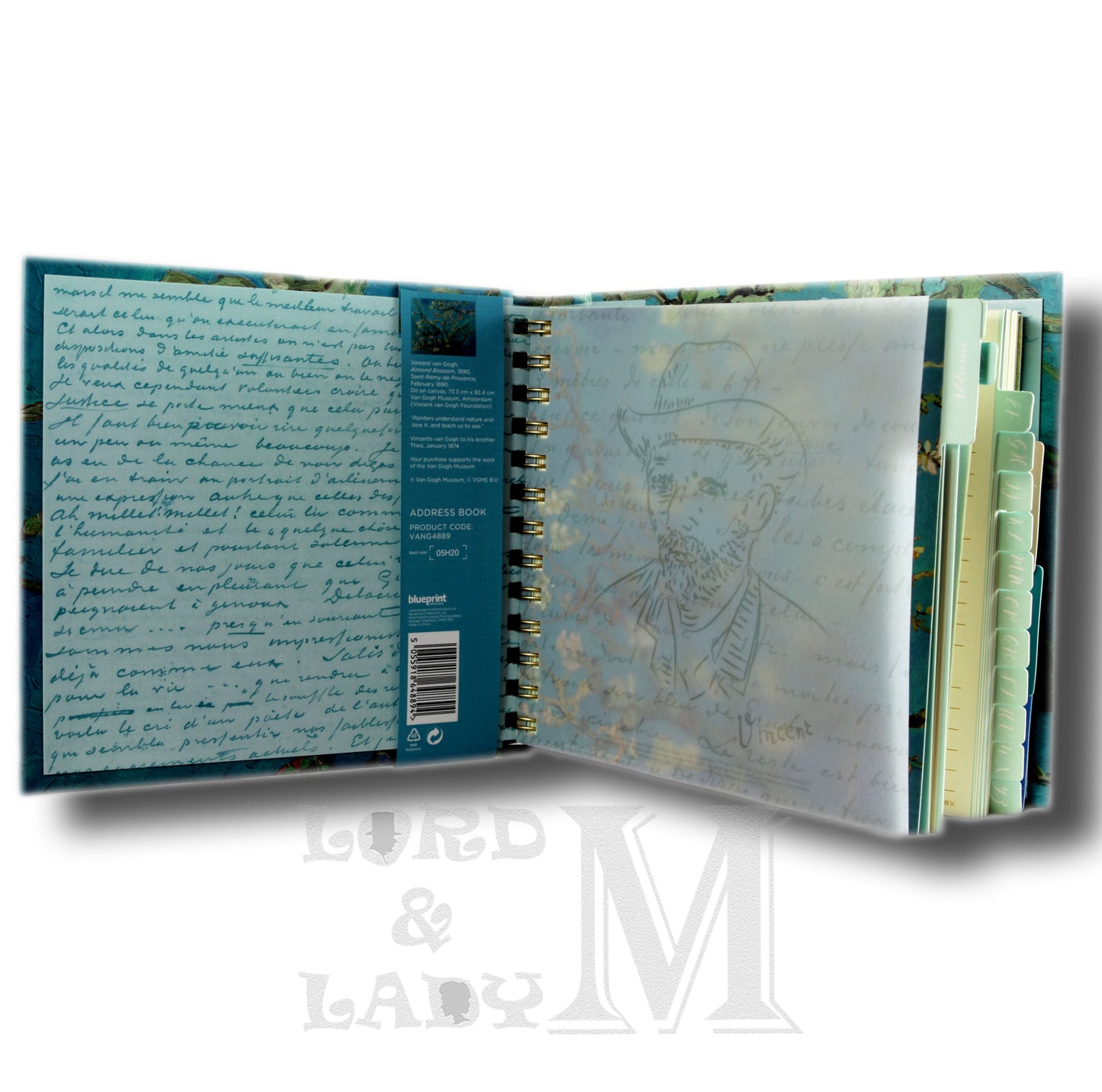 Van Gogh Square Address And Birthday Book - Perfect Gift
