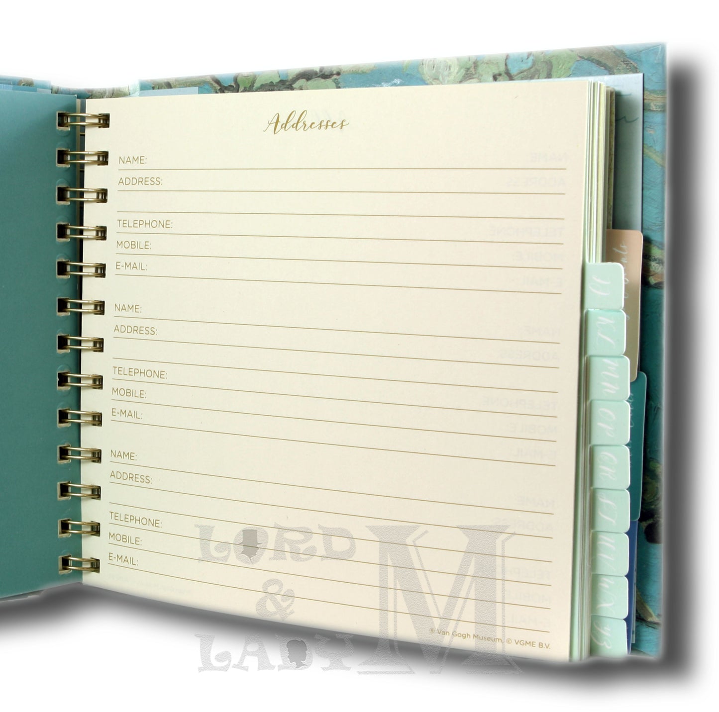 Van Gogh Square Address And Birthday Book - Perfect Gift