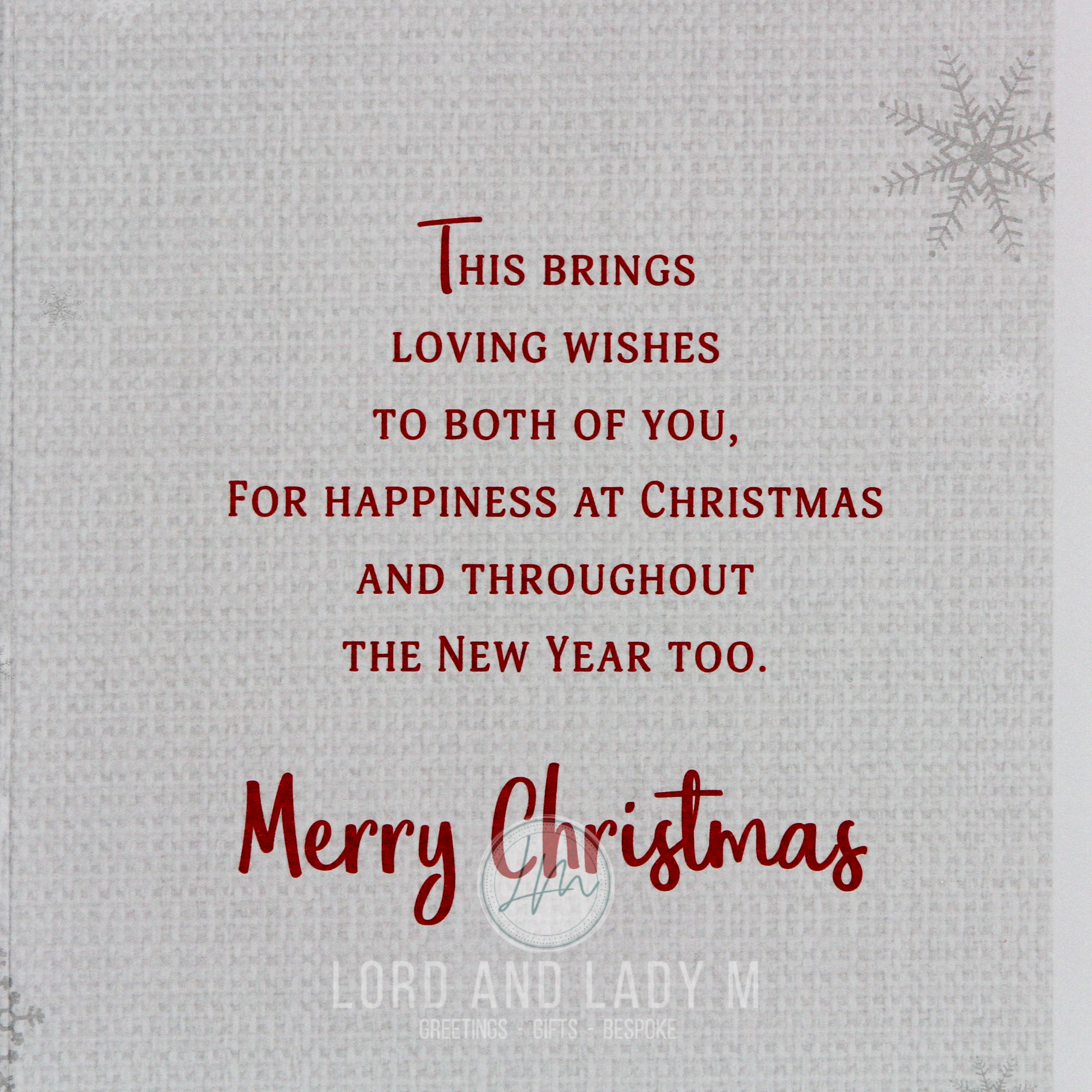 23cm - To A Special Auntie & Uncle Christmas - BGC