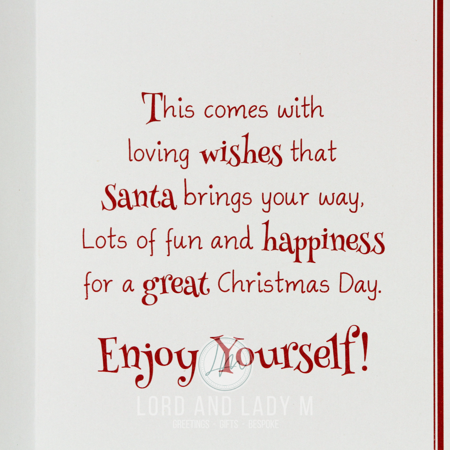 23cm - To A Very Special Nephew - Santa Sack - BGC