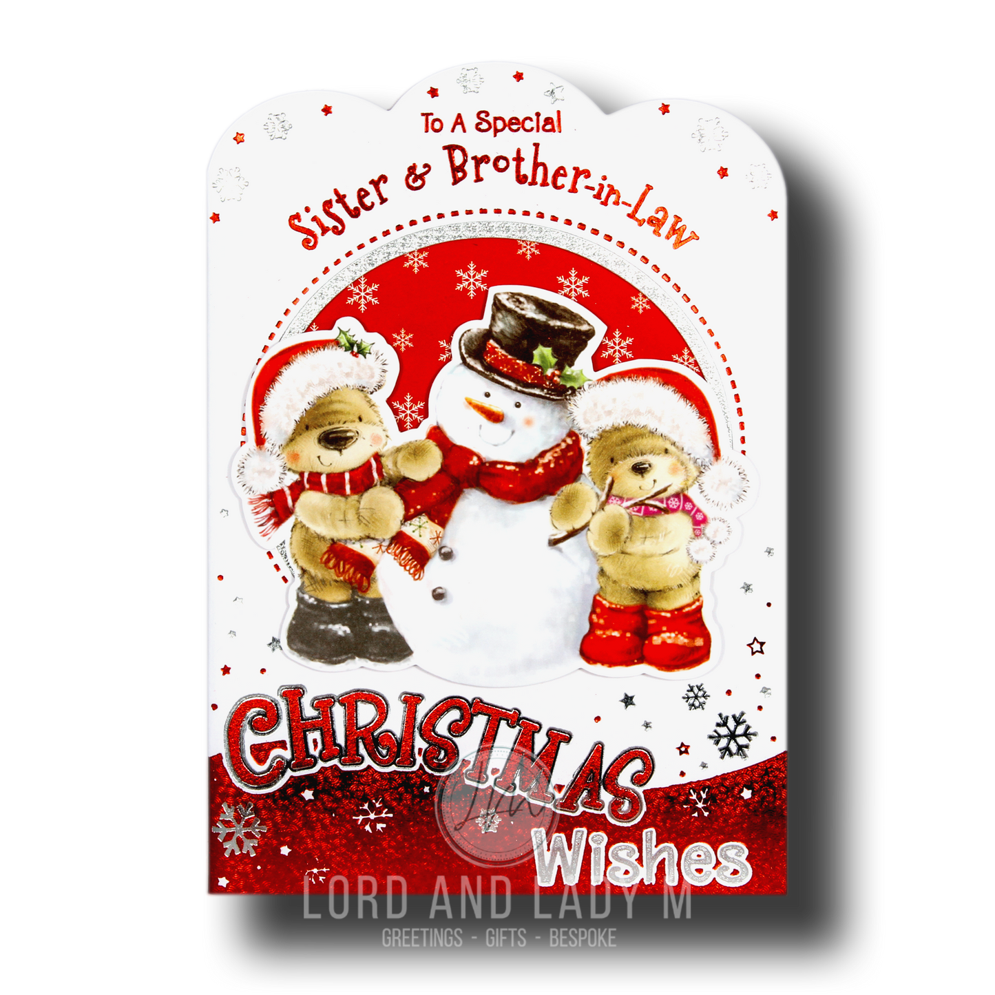 19cm - .. Sister & Brother-in-Law - Snowman - BGC