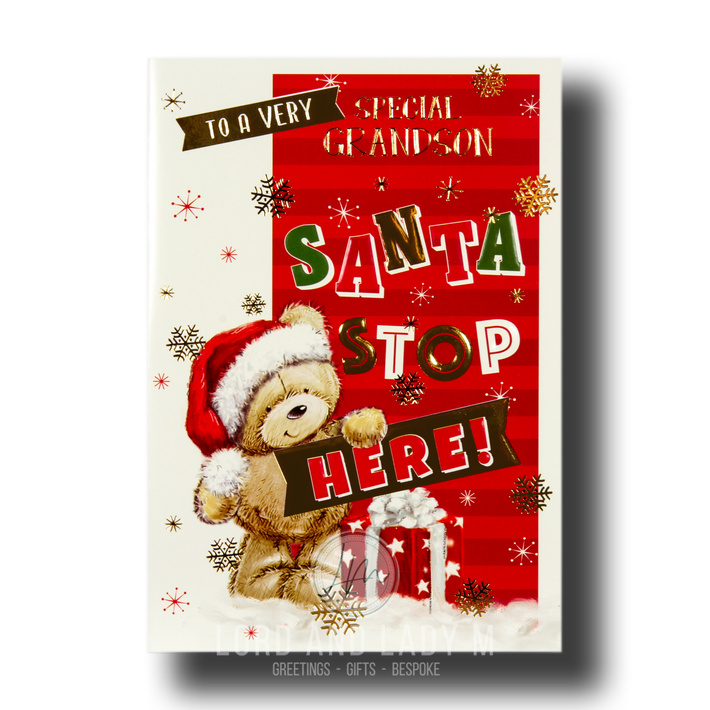 19cm - To A Very Special Grandson Santa Stop - BG