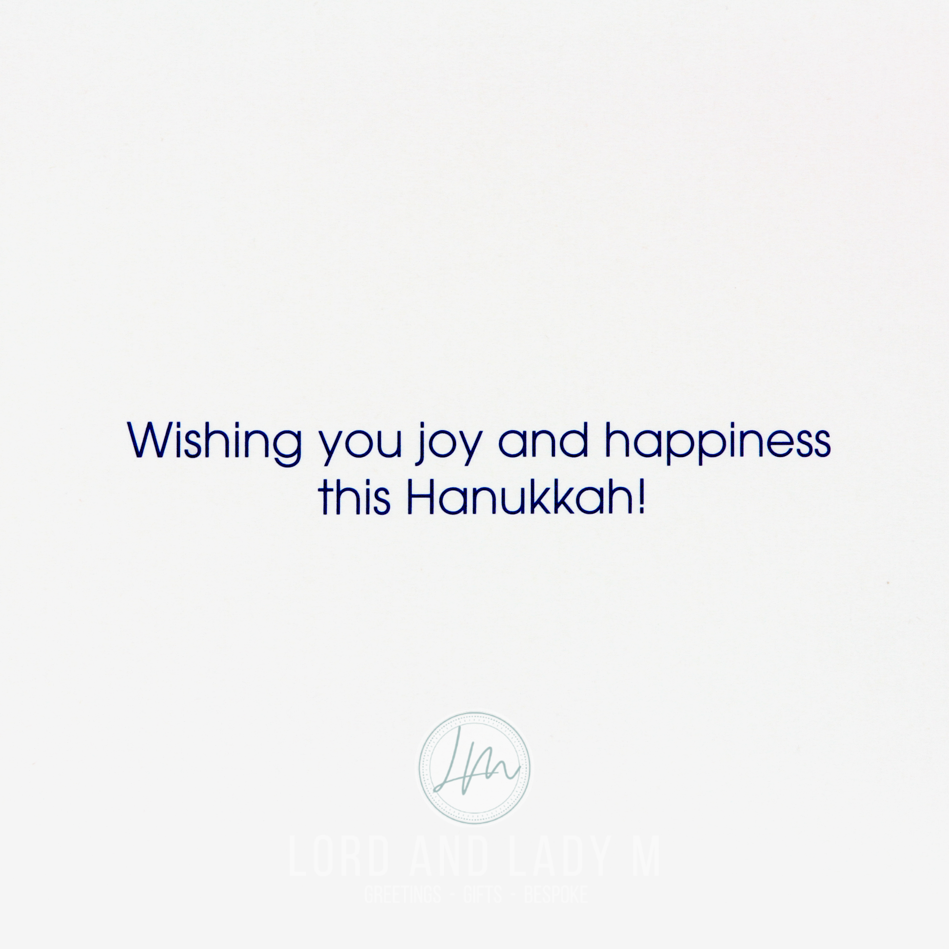 15cm - Happy Hanukkah! - All Is Light- DV