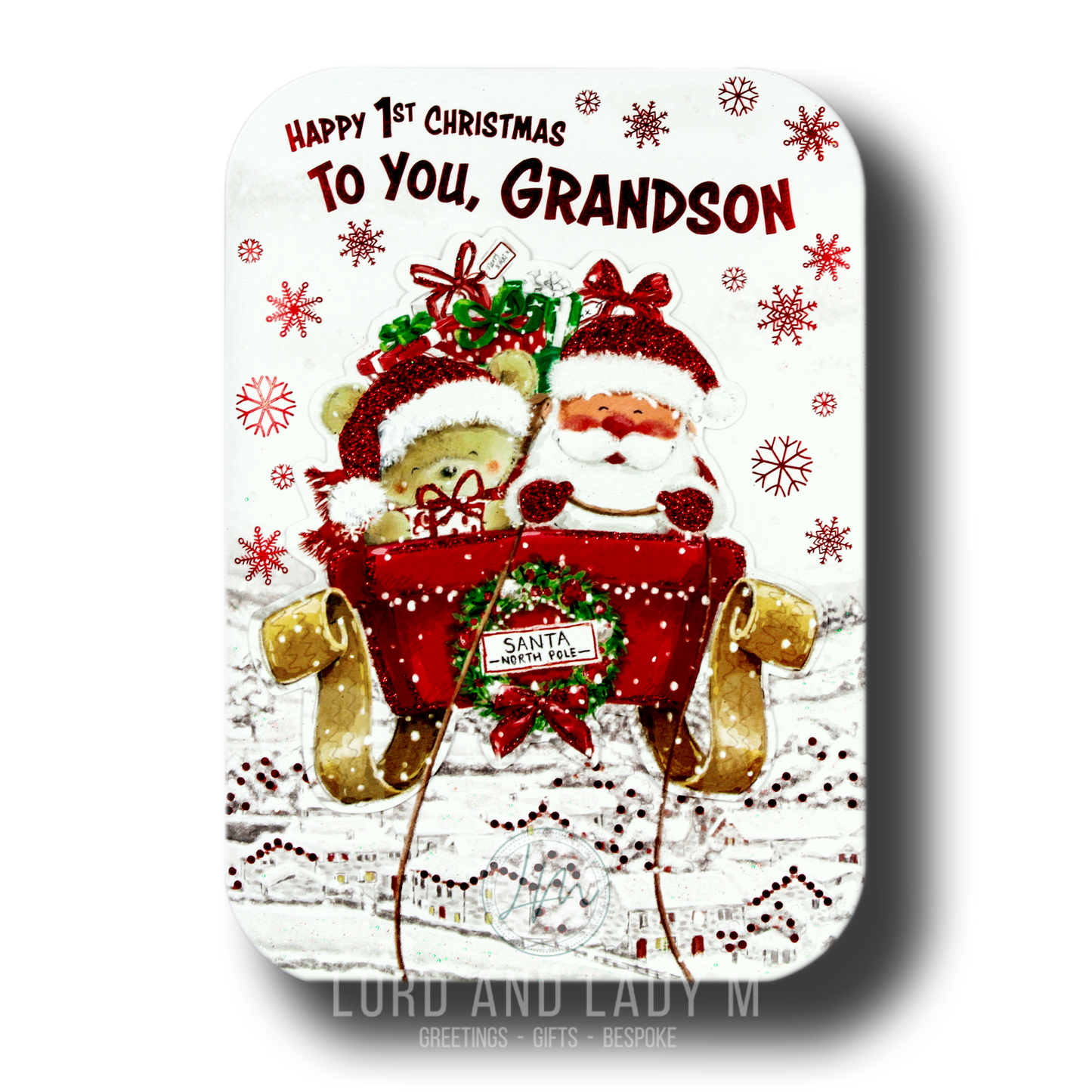 25cm - .. 1st Christmas To You, Grandson - Lge -BG