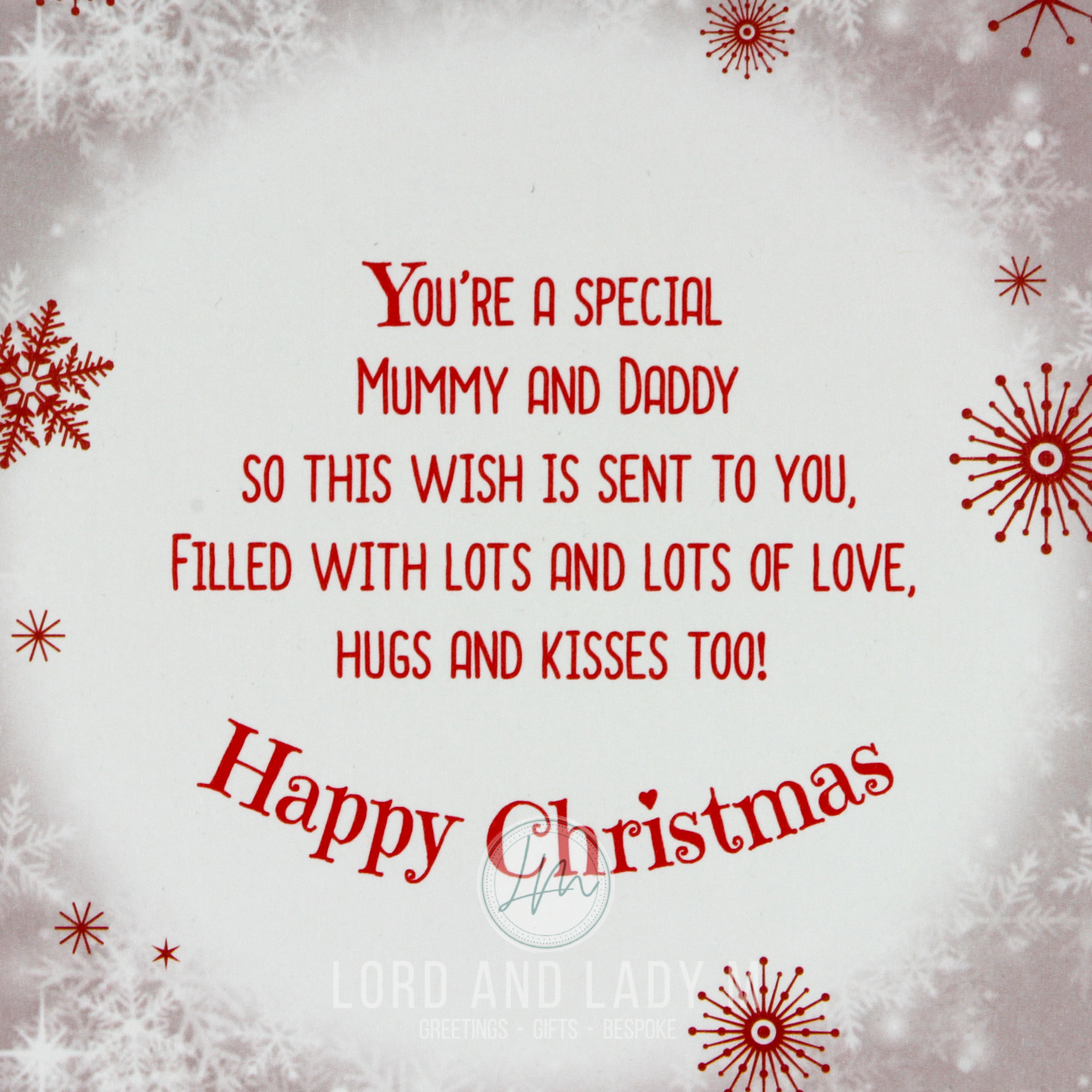 19cm - To A Special Mummy & Daddy Happy .. - BGC