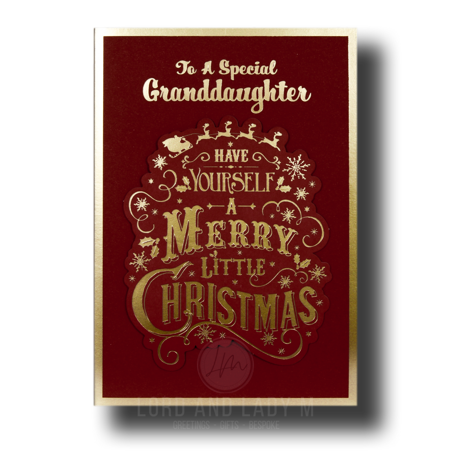 19cm - To A Special Granddaughter - Red Gold -BGC