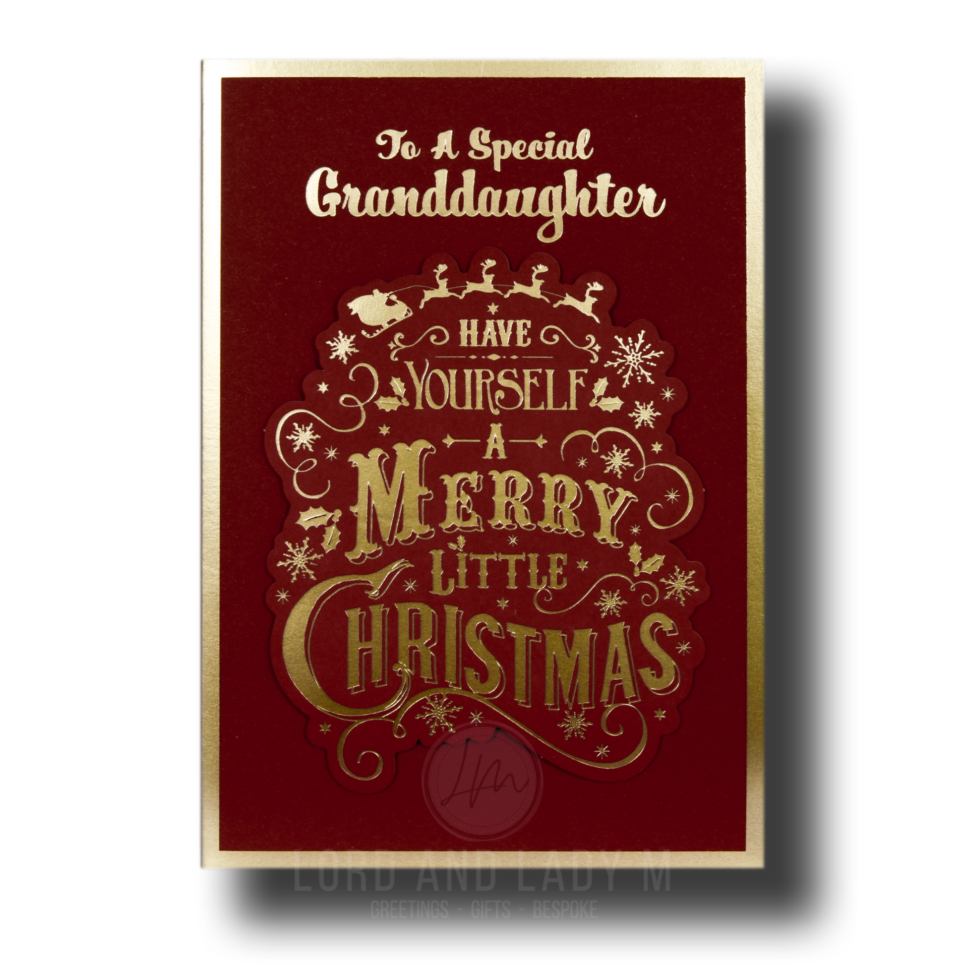 19cm - To A Special Granddaughter - Red Gold -BGC