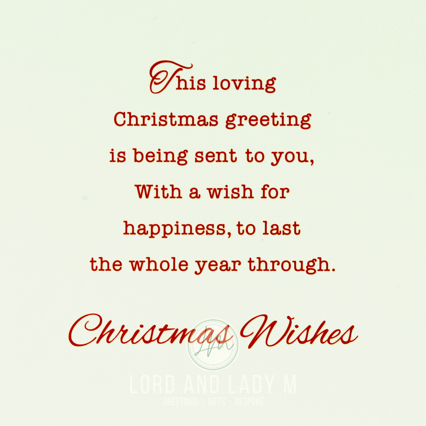 19cm - With Love At Christmas Grandson & Wife - BG