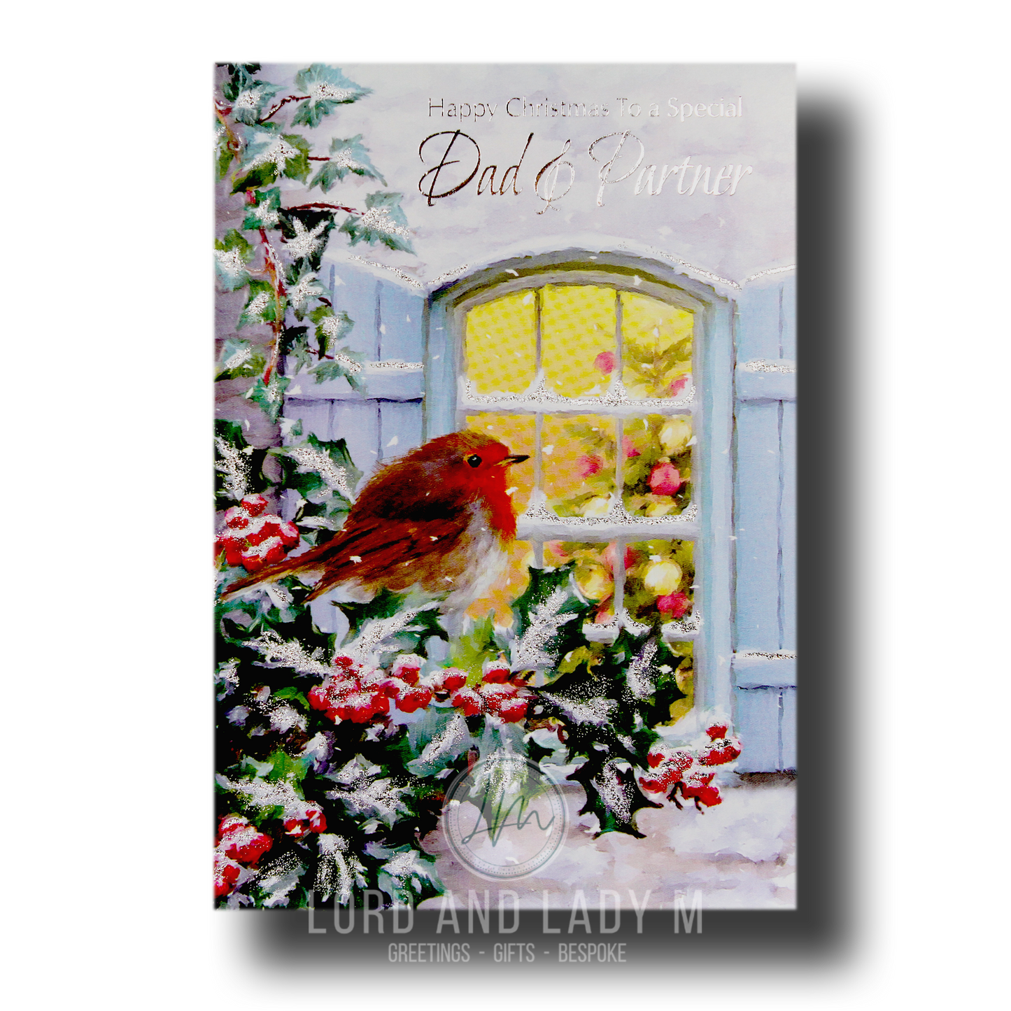 19cm - .. Dad & Partner - Window Robin Holly - GH