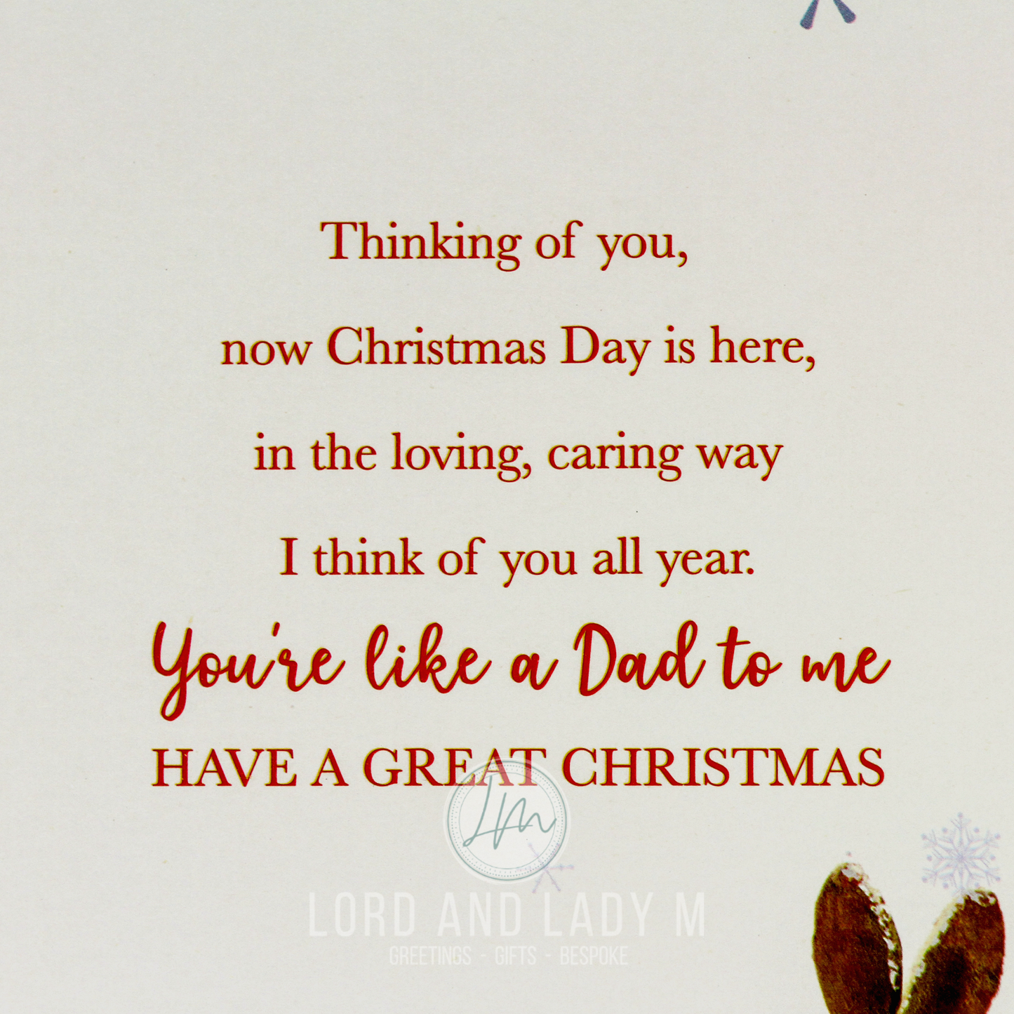 19cm - Happy Christmas You're Like A Dad To Me -GH