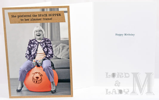 17cm - She Preferred The Space Hopper To Her Zimmer Frame