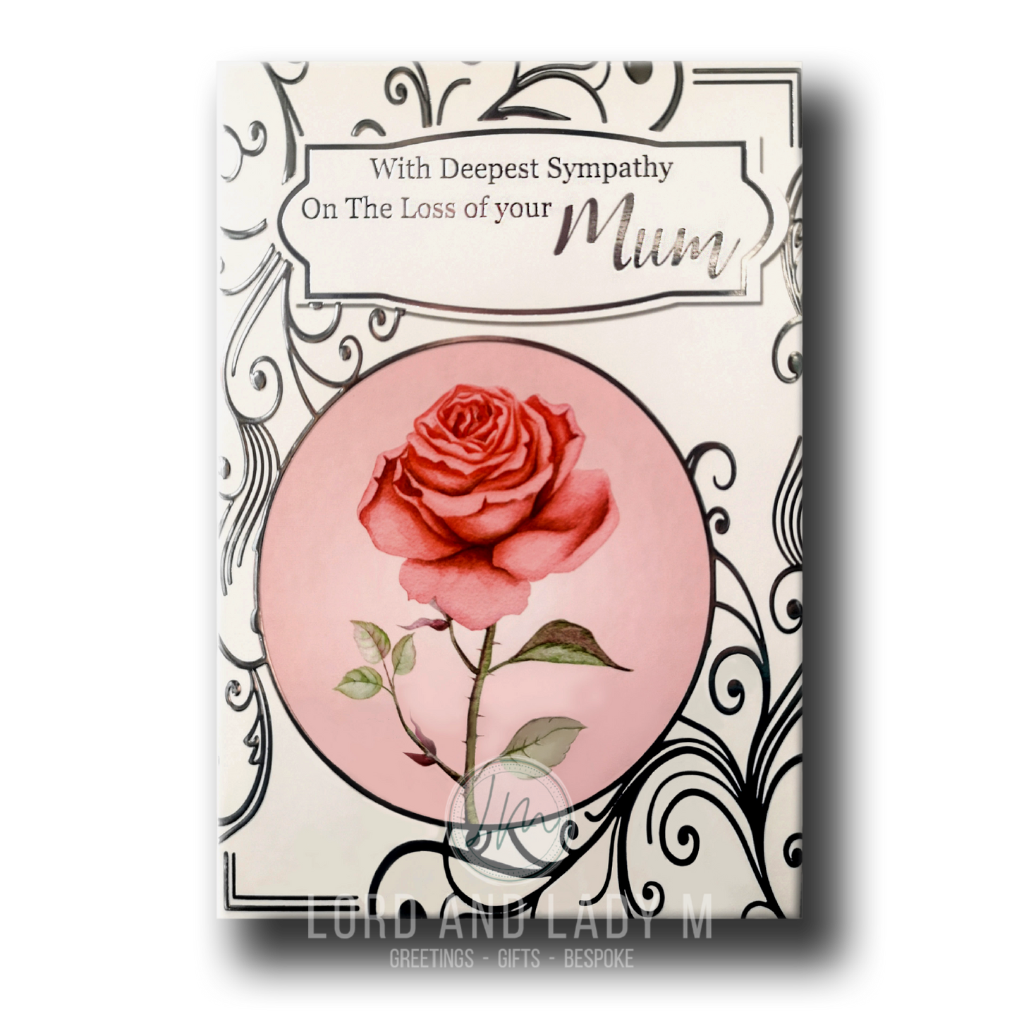 19cm - .. On The Loss Of Your Mum - Rose White -GH