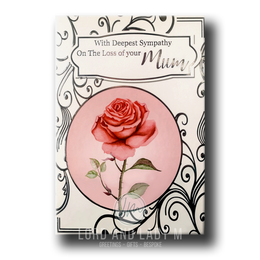 19cm - .. On The Loss Of Your Mum - Rose White -GH