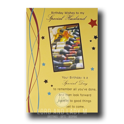 22cm - Birthday Wishes To My ...- Wine Bottles - E