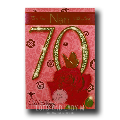 23cm - To A Dear Nan With Love 70 - GH