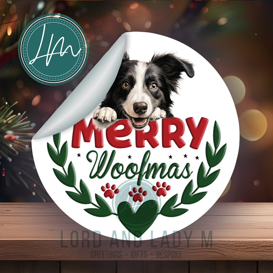 Merry Woofmas Stickers | Festive Sticker Sheet For Dog Lovers