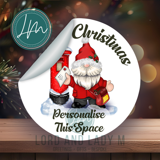 Personalised Christmas Stickers | Fun Gonk Postie