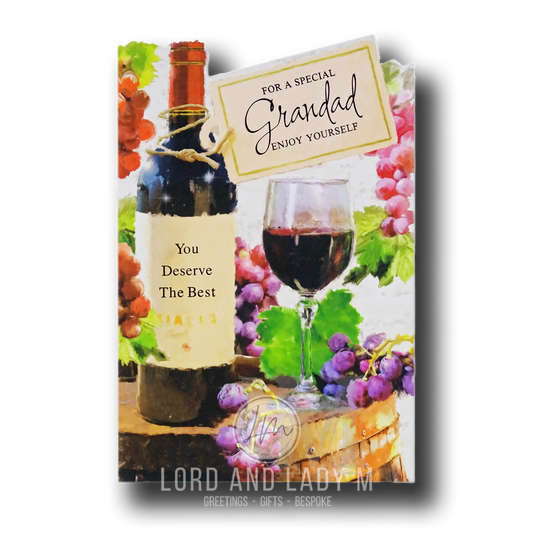 20cm - For A Special Grandad Enjoy ... - Wine - E