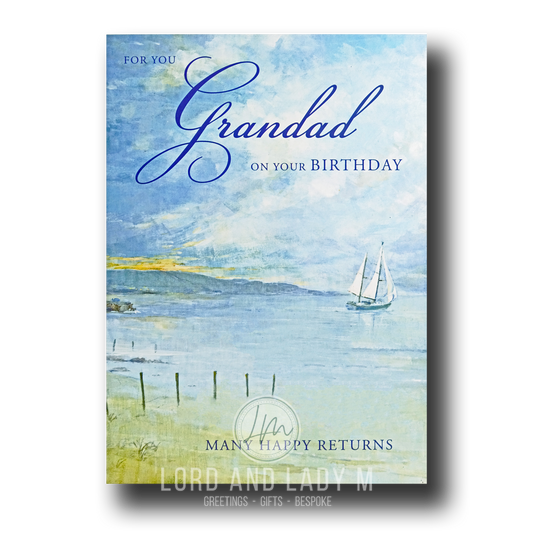 19cm - For You Grandad - Boat Sailing the Sea