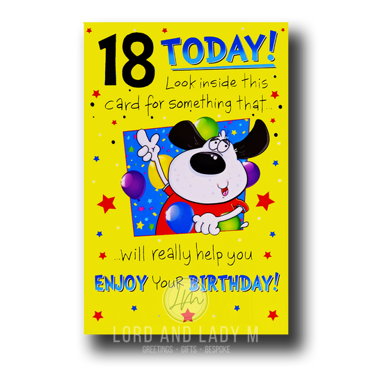 23cm - 18 Today! Look Inside This Card For ... - E