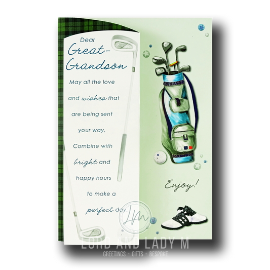 19cm - Dear Great-Grandson May All The - Golf - E